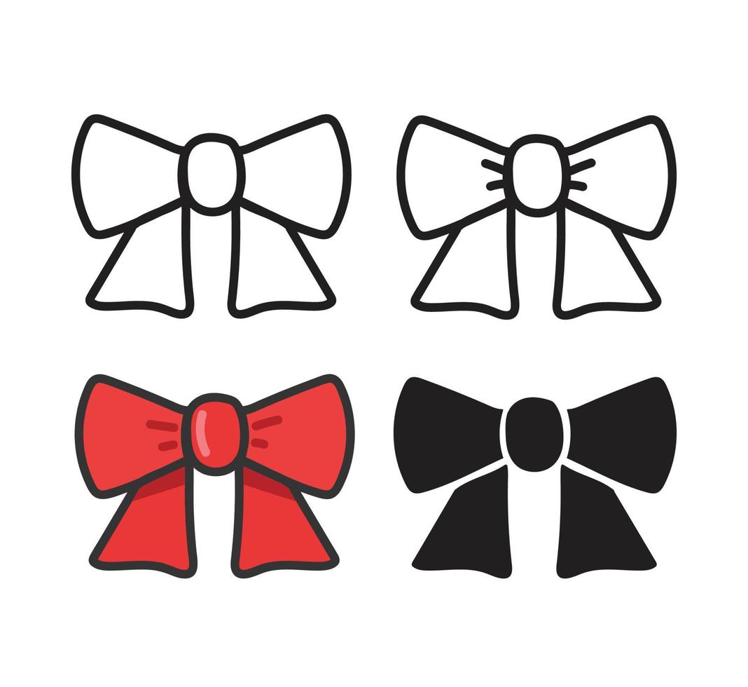 simple ribbon , bow icon vector illustration