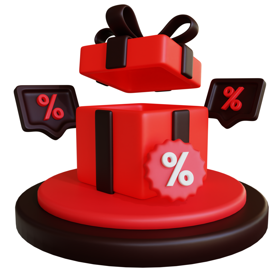 Stylized 3D Discount Podium Scene png