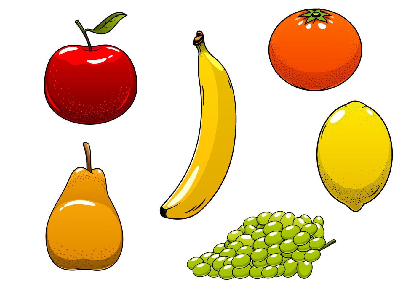 Fresh juicy and ripe isolated fruits vector