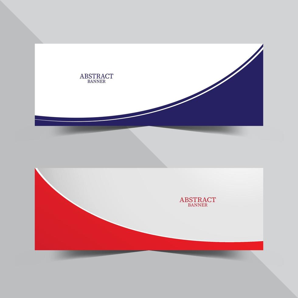 Set of Abstract Banner Template Design vector