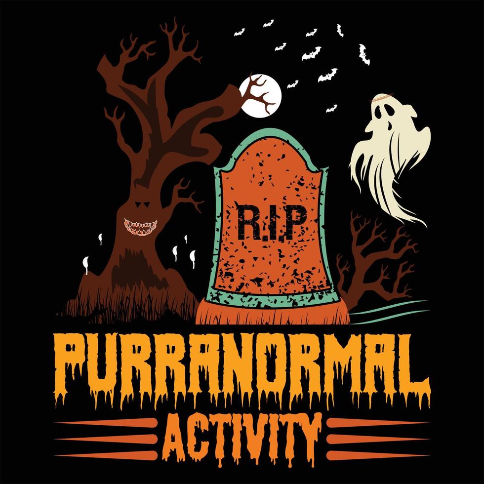 diseño de vector de camiseta de halloween