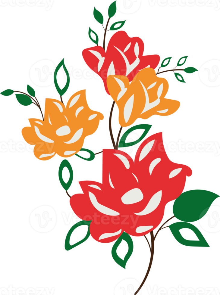 PNG bloemen sier- ontwerp elementen