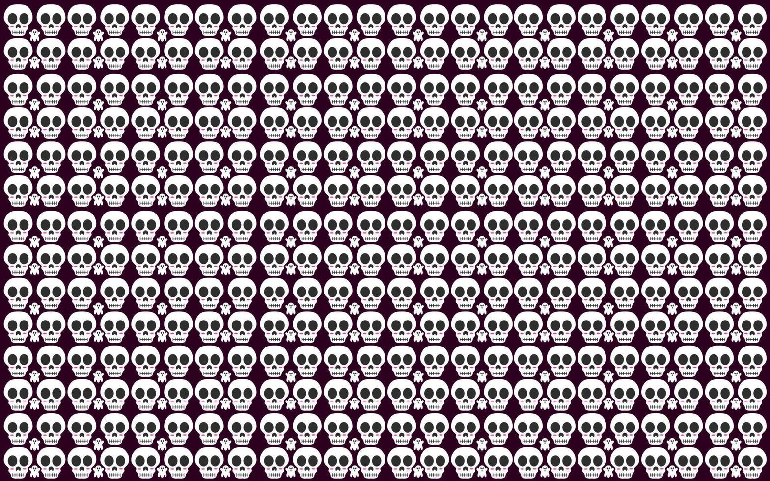 Halloween seamless pattern design with ghost and skull vector