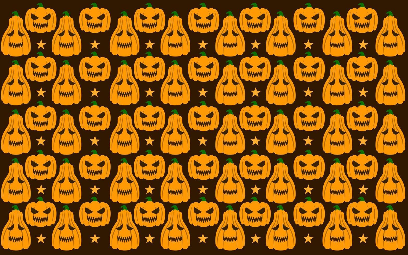 Halloween seamless pattern design with pumpkin ghost vector