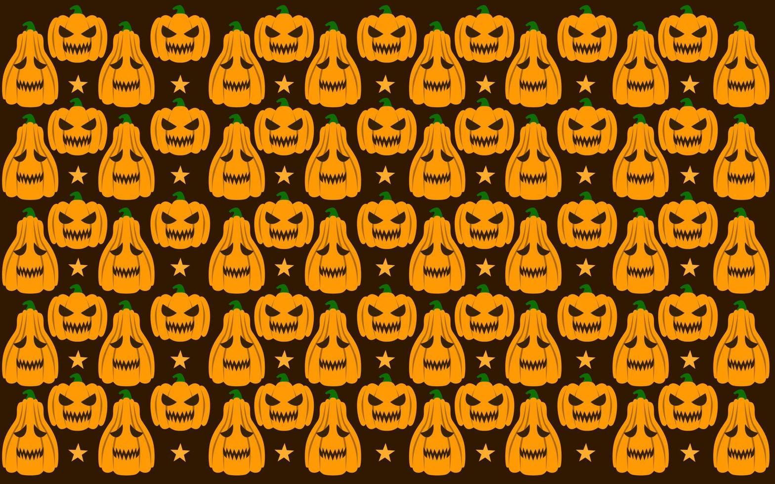 Halloween seamless pattern design with pumpkin ghost vector