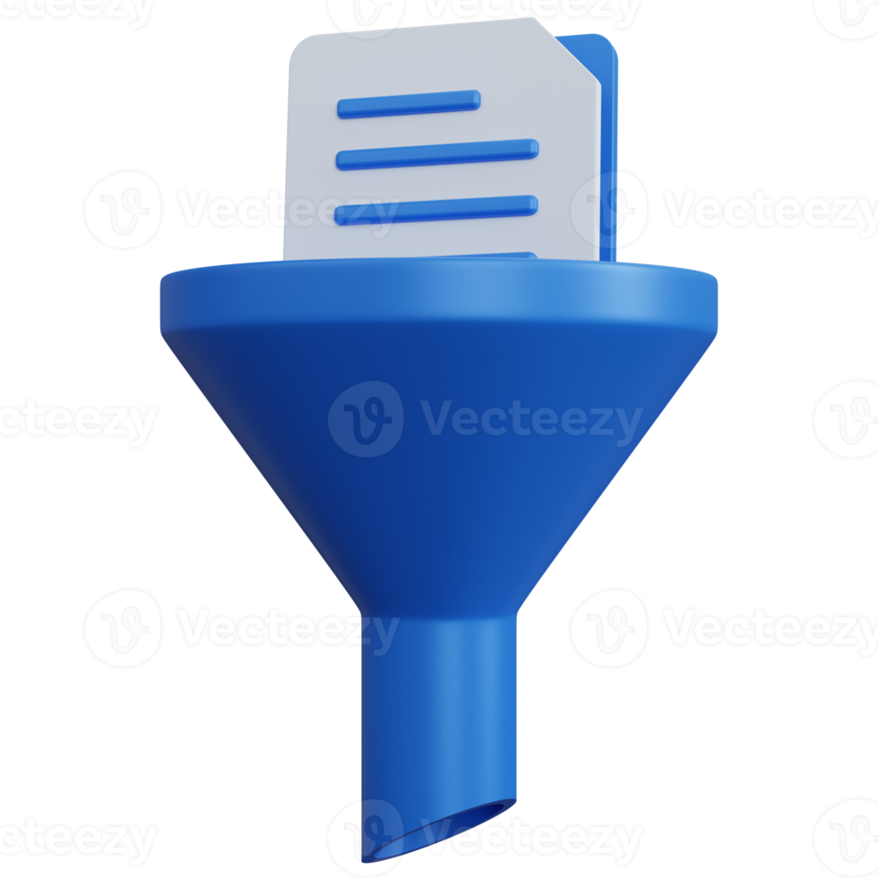 3d rendering blue filter with files isolated 11665556 PNG