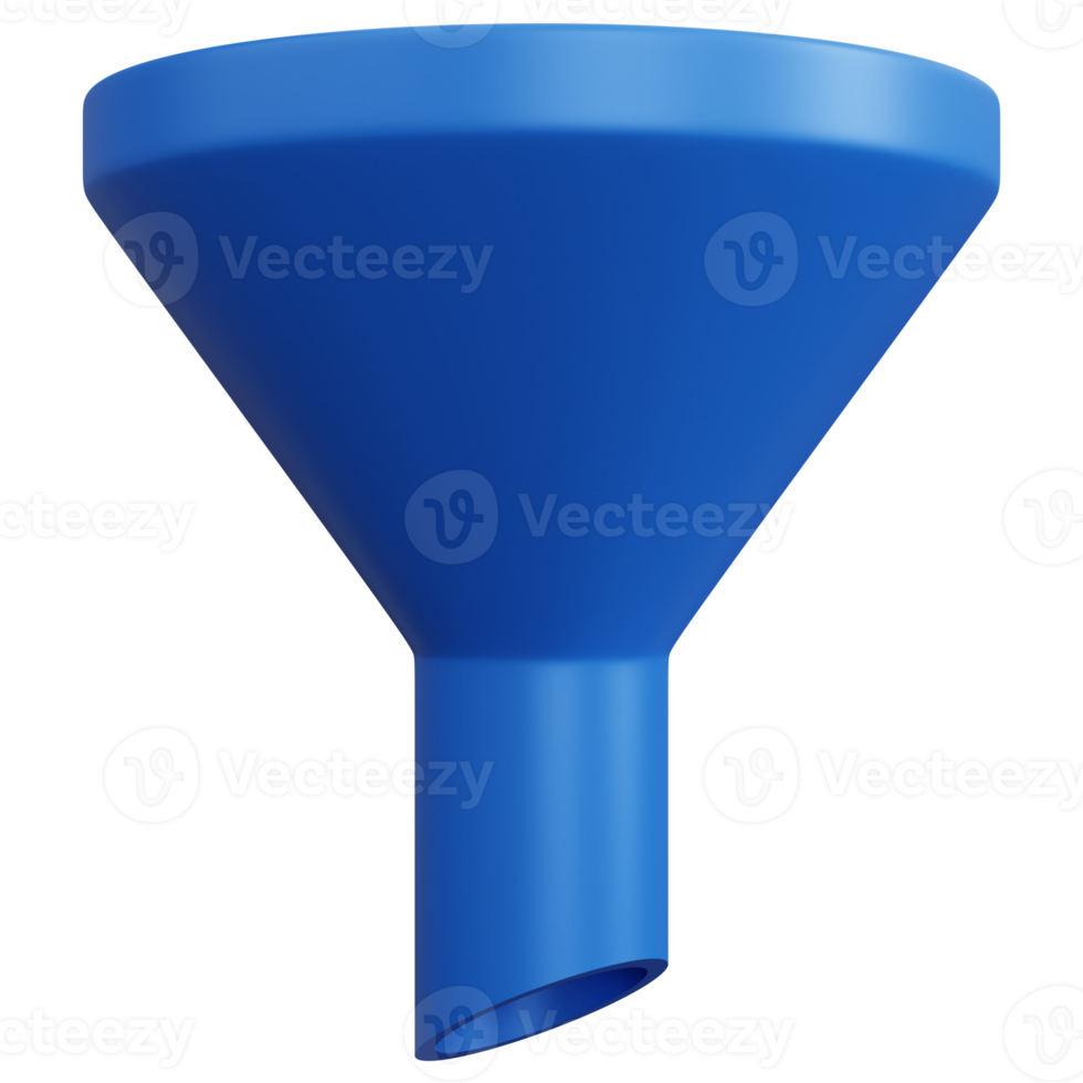 3d rendering blue filter icon isolated png