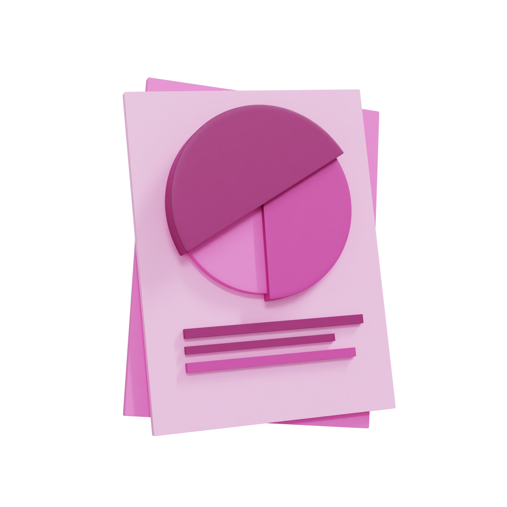 3d Pie Chart Document Paper Illustration In Pink Colour Diagram Icon 3d-pie-chart-document-paper-illustration-in-pink-colour-diagram-icon