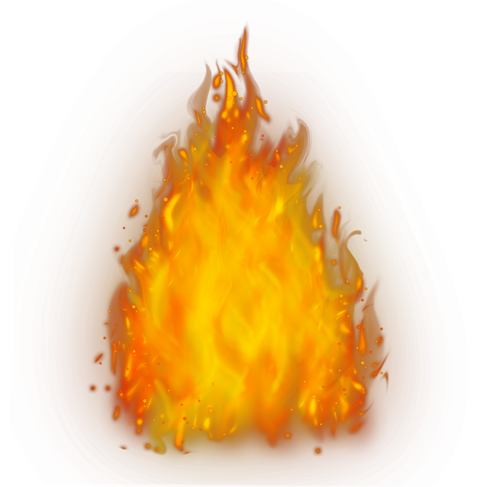 realistico ardente fuoco fiamme, ardente caldo scintille realistico fuoco fiamma, fuoco fiamme effetto png