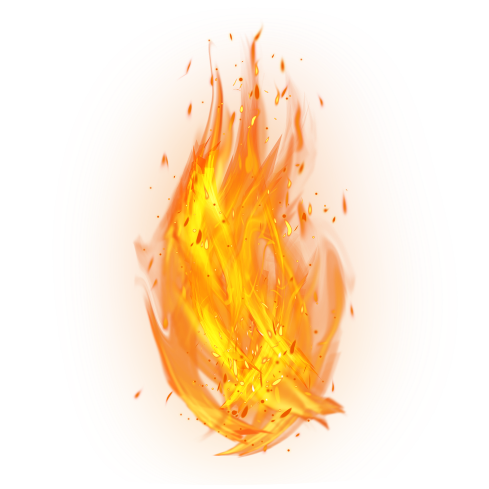 realistico ardente fuoco fiamme, ardente caldo scintille realistico fuoco fiamma, fuoco fiamme effetto png