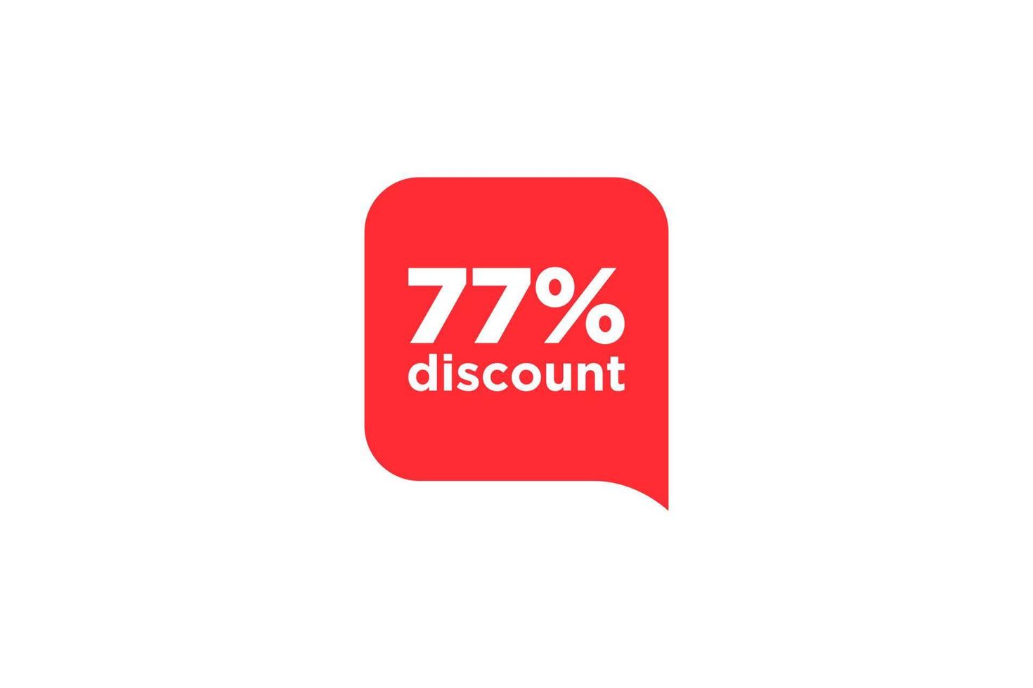 77 discount, Sales Vector badges for Labels, , Stickers, Banners, Tags, Web Stickers, New offer. Discount origami sign banner.