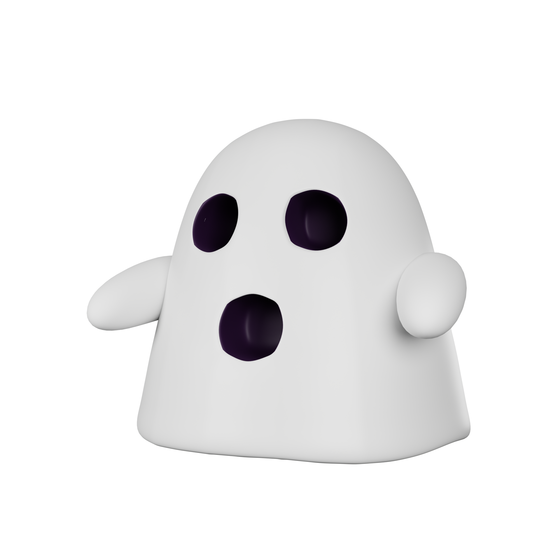 The PNG 3d Images, Halloween 3d White Ghost Scary Face Png Right View,  Halloween, 3d, White PNG Image For Free Download