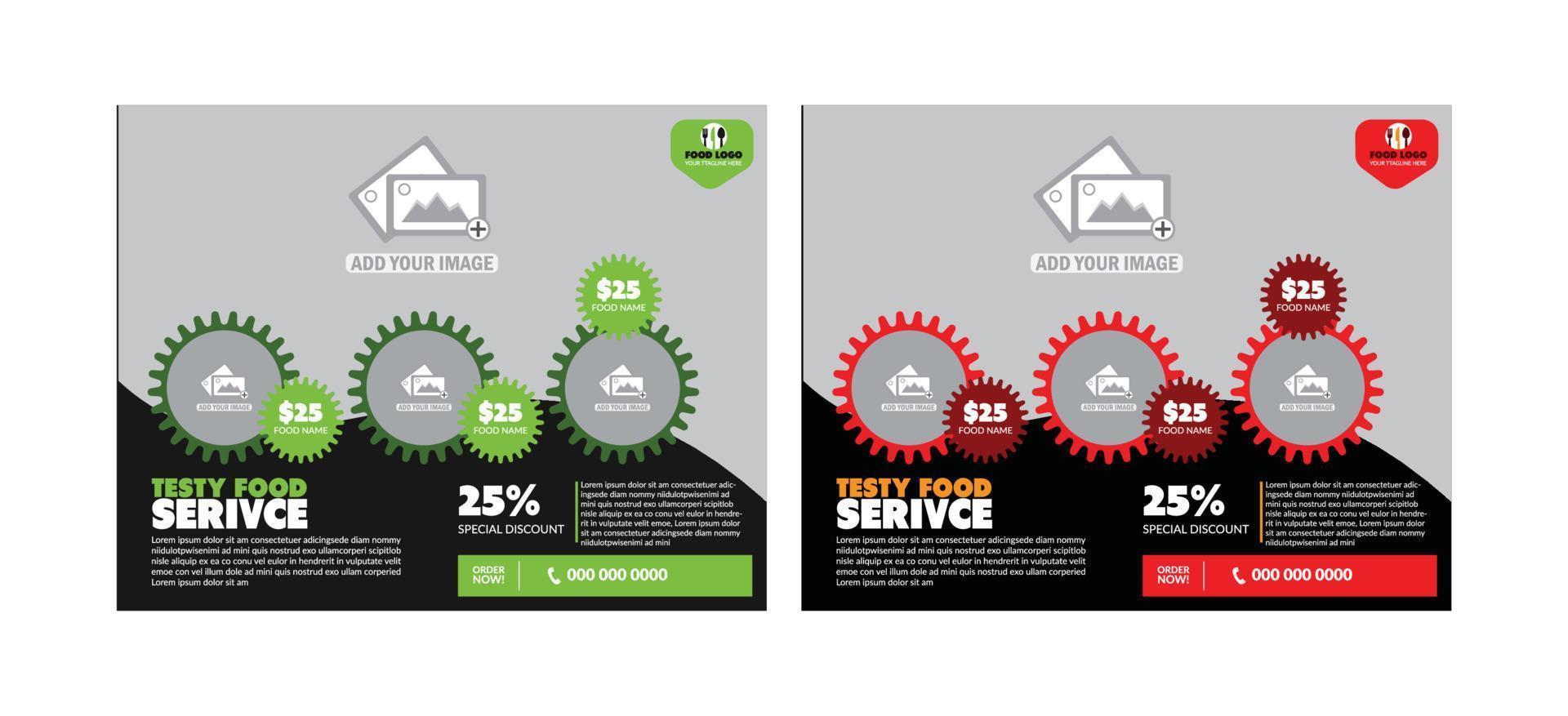 Fast Food Flyer Template Design vector