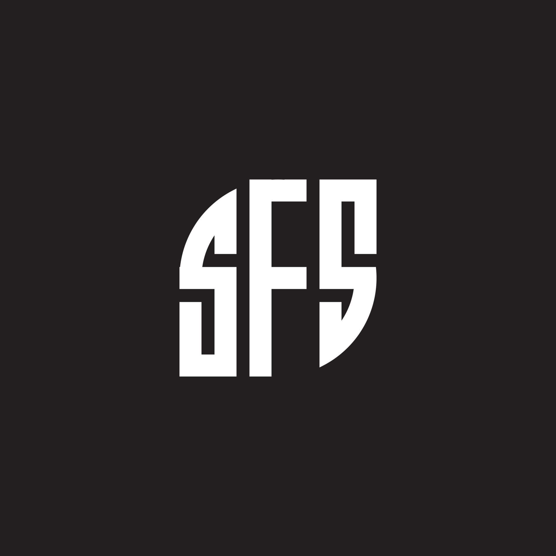 Sfs logo design vector illustration 11666020 Vector Art at Vecteezy