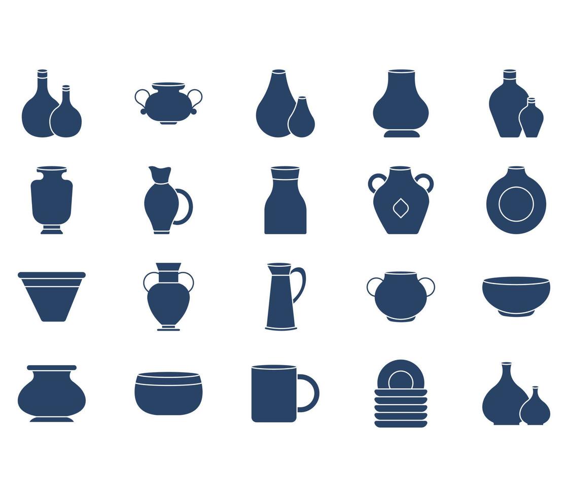 variety of water Pot illustration set vector