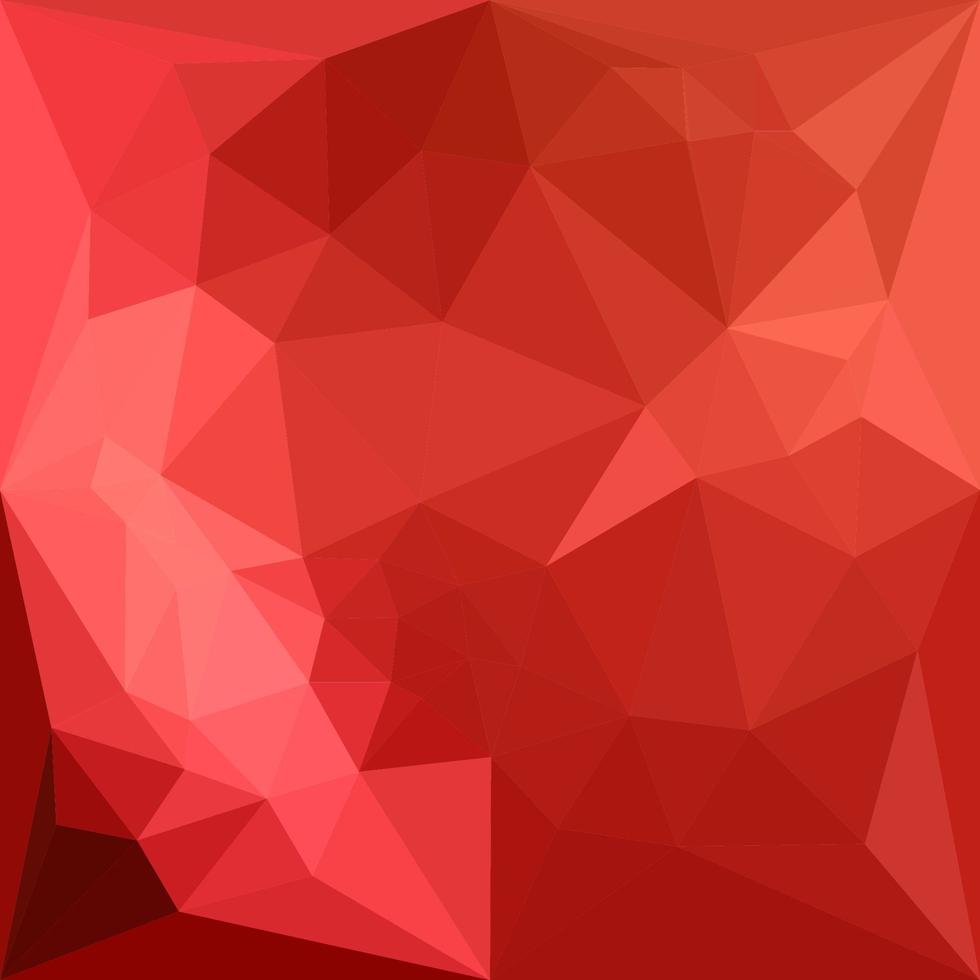 Tomato Red Abstract Low Polygon Background vector