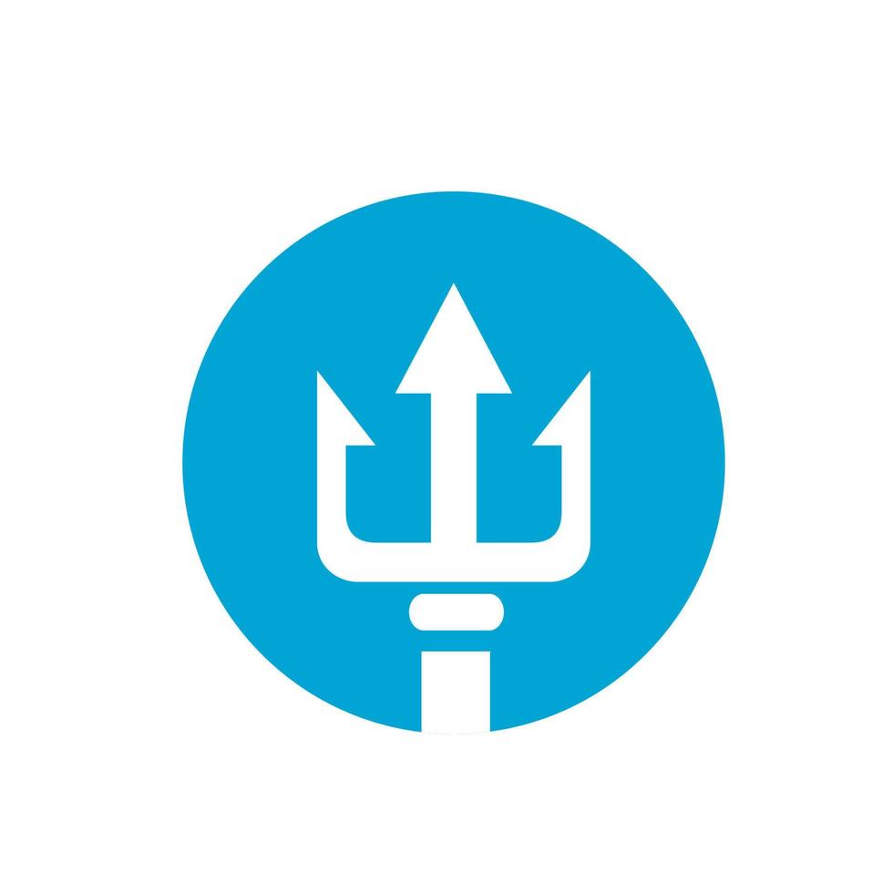 Trident Circle Icon vector