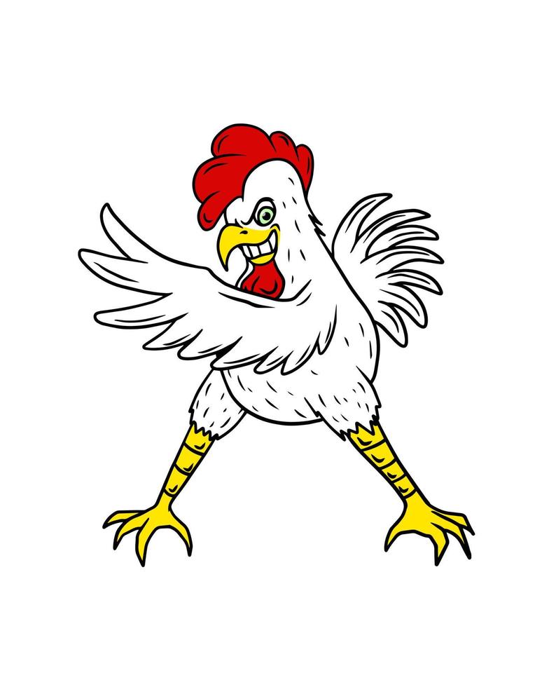 diseño de logotipo de pollo vector