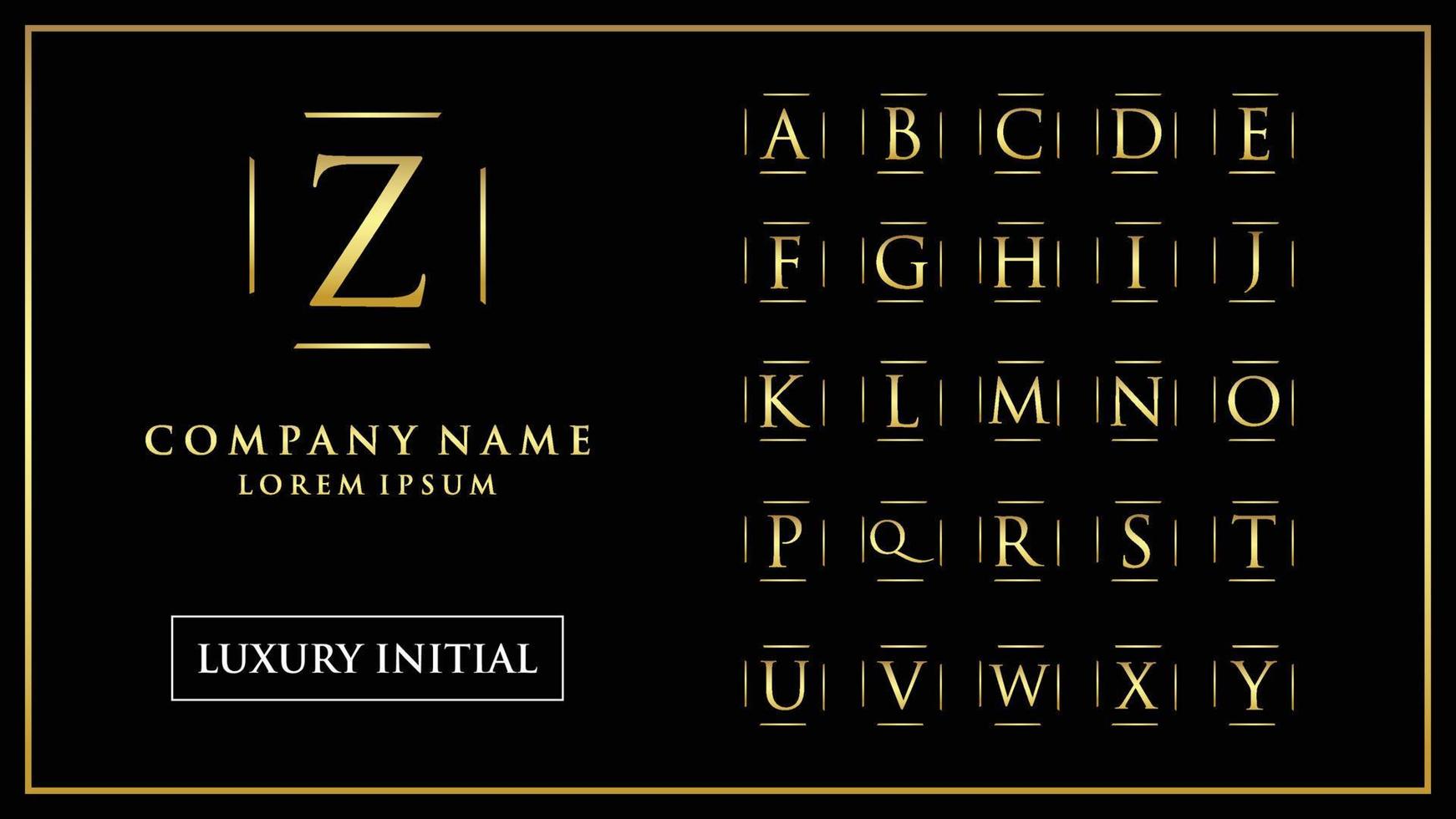 Luxury and elegant initial letter vector template