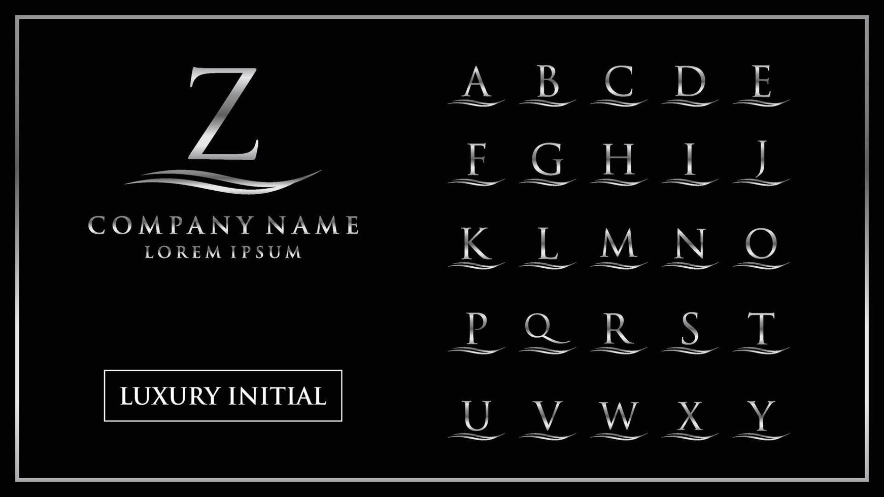 Luxury and elegant initial letter vector template