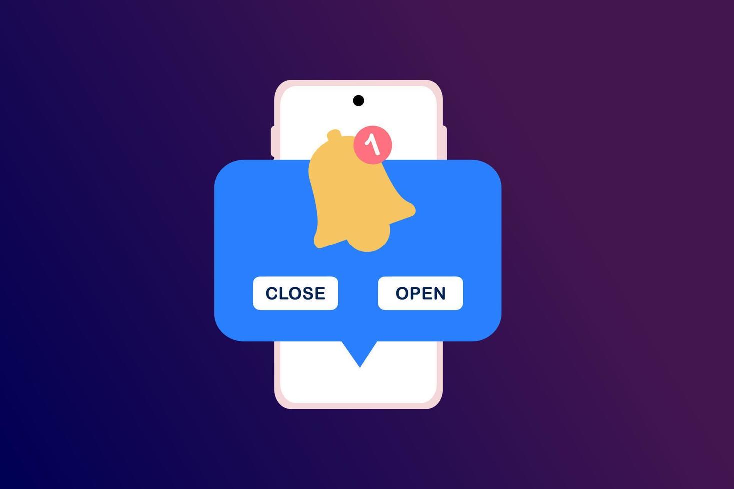 Reminder, notifications page, notice warning. Alert for business planning, email marketing, online advertising, important events push, calendar reminder and timetable concept. Vector illustration.
