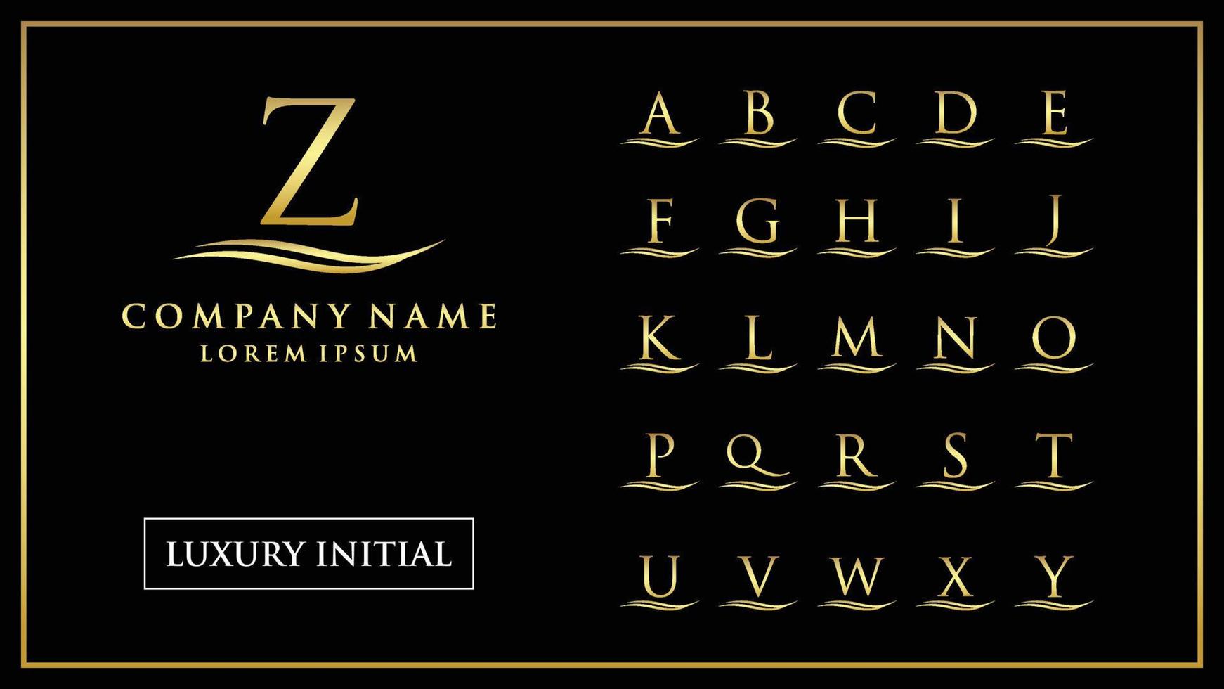 Luxury and elegant initial letter vector template