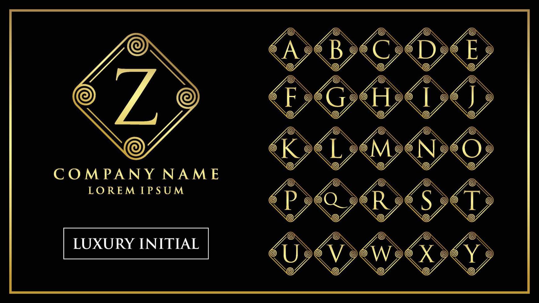 Luxury and elegant initial letter vector template