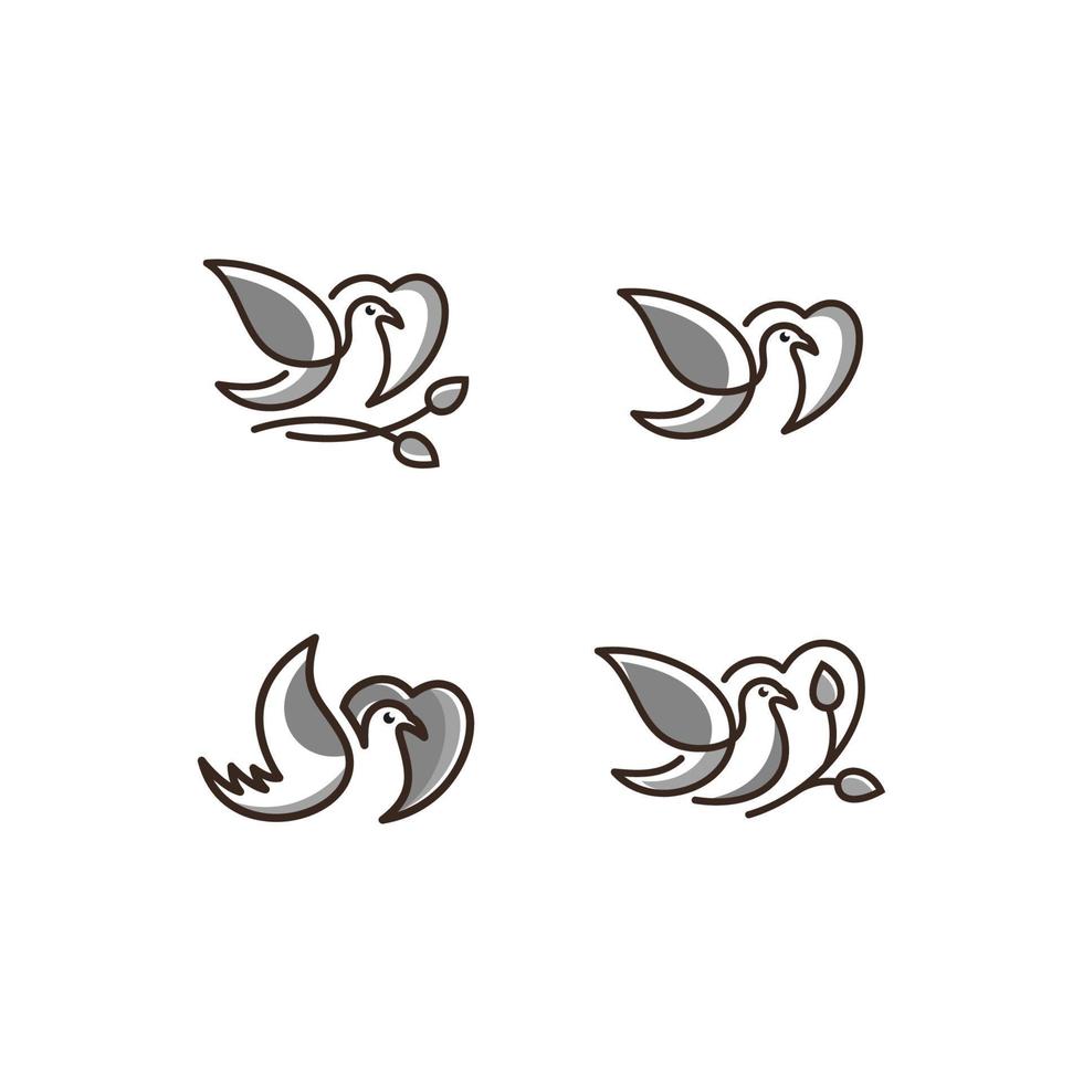 plantilla de ilustración de vector de pájaro
