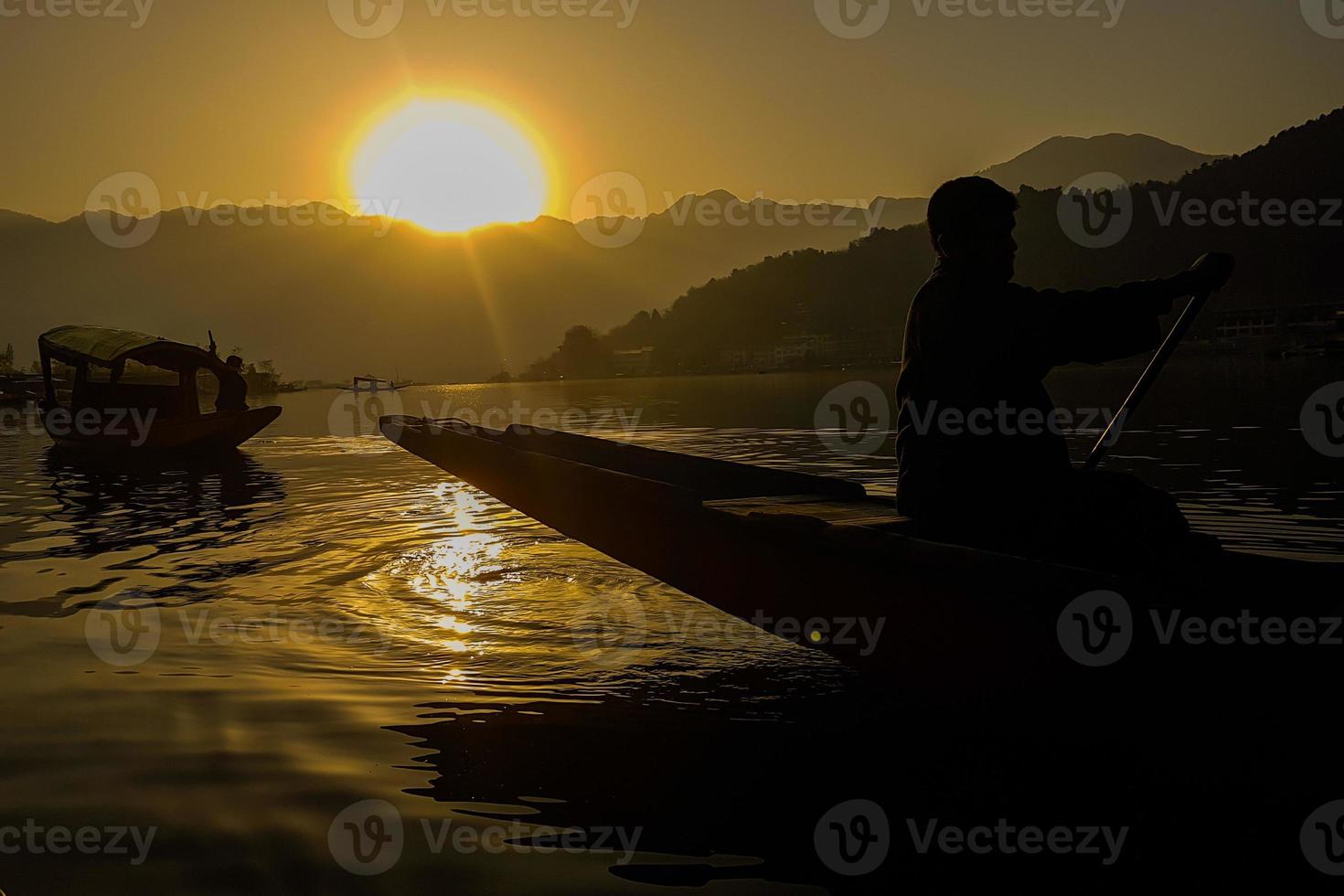 Sunrise at Dal lake, Kashmir. photo