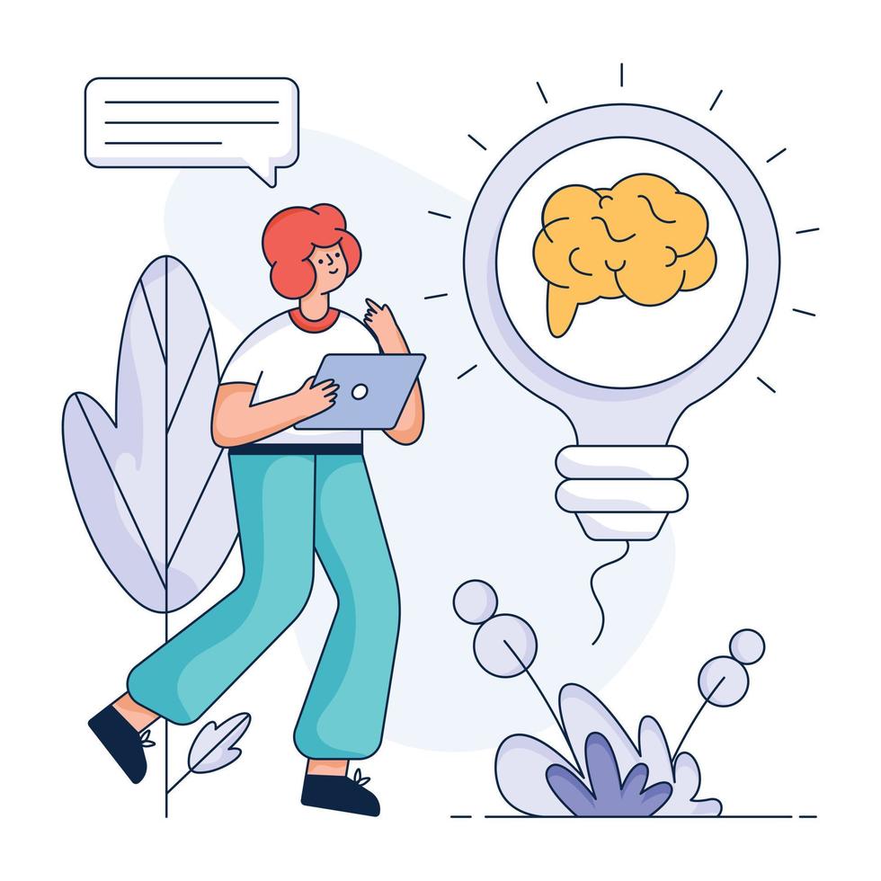 Trendy flat illustration of analysis vector