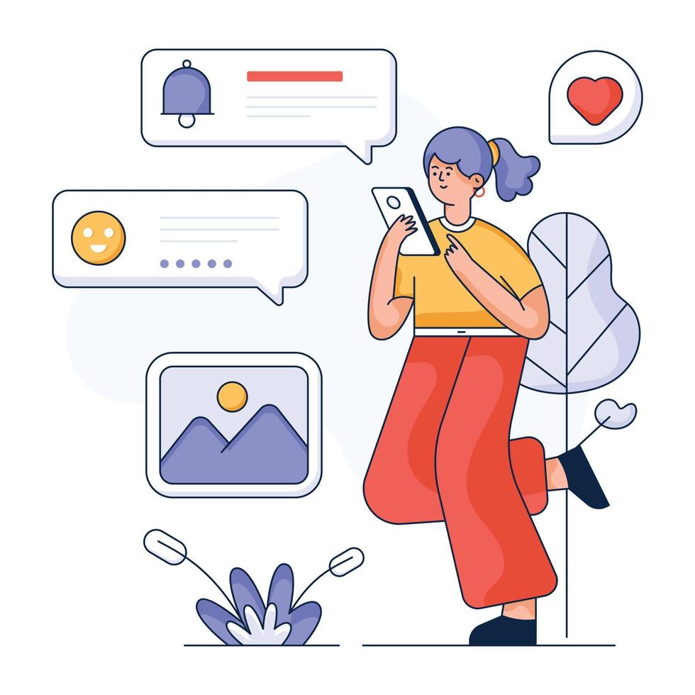 Trendy flat illustration of analysis vector