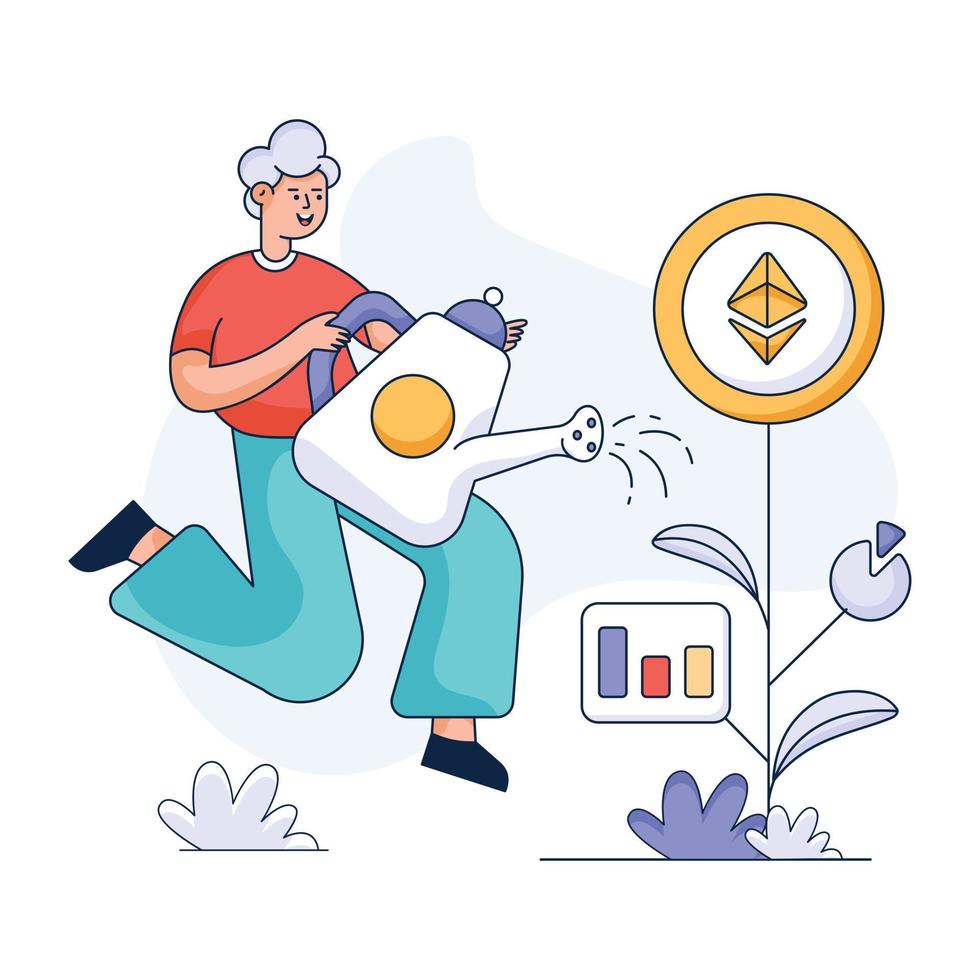 Trendy flat illustration of analysis vector