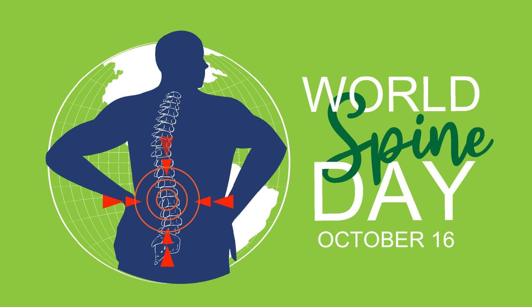 World Spine Day Banner Design vector