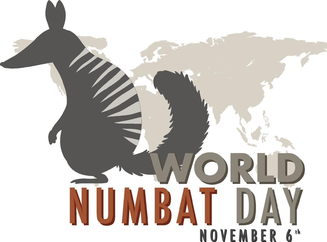 World Numbat Day Logo Concept vector