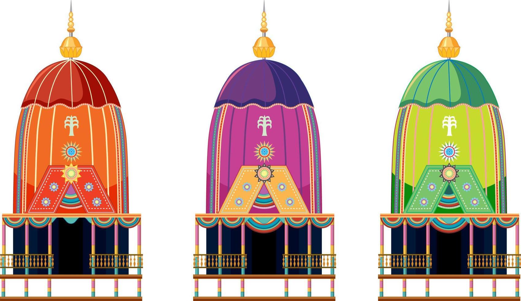 ratha yatra festival hindú de la india vector