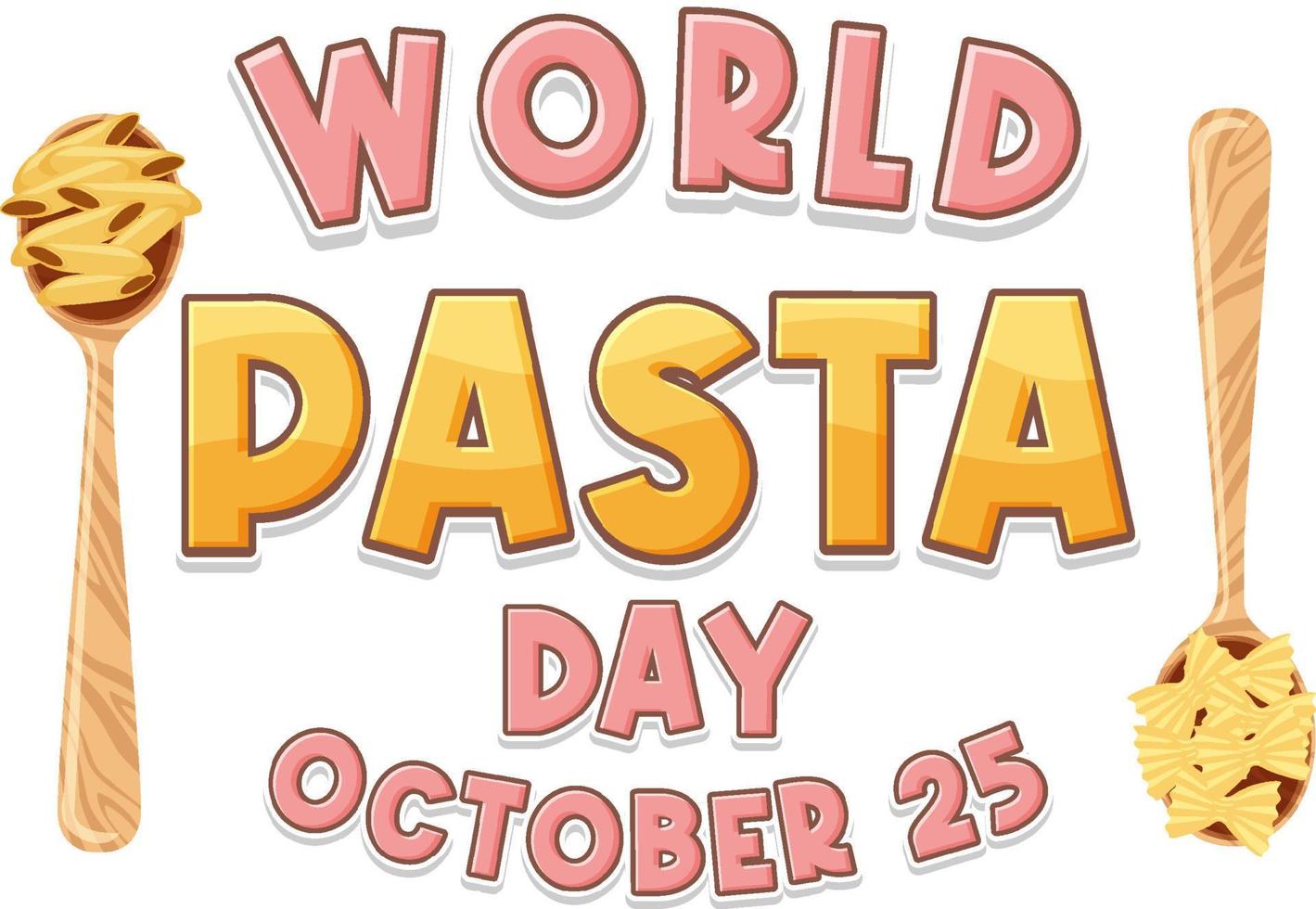 diseño de banner del día mundial de la pasta vector