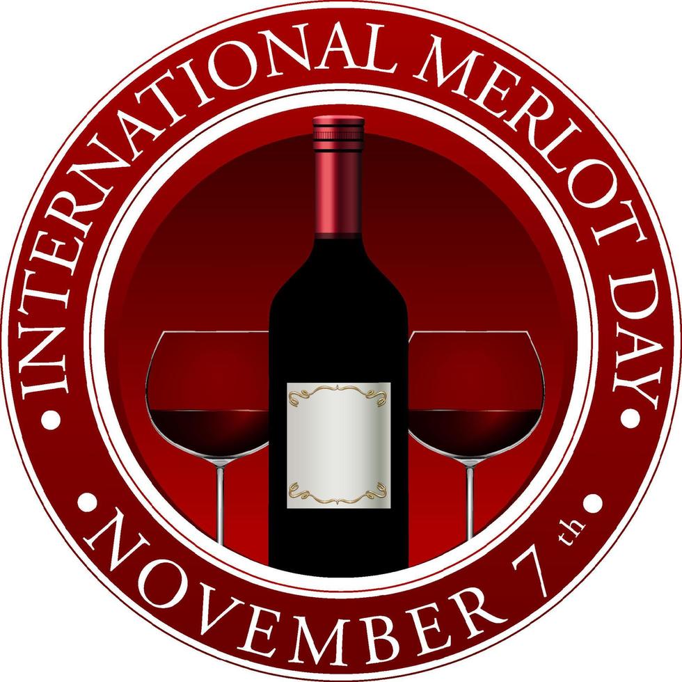 Intenational Merlot Day Banner Design vector