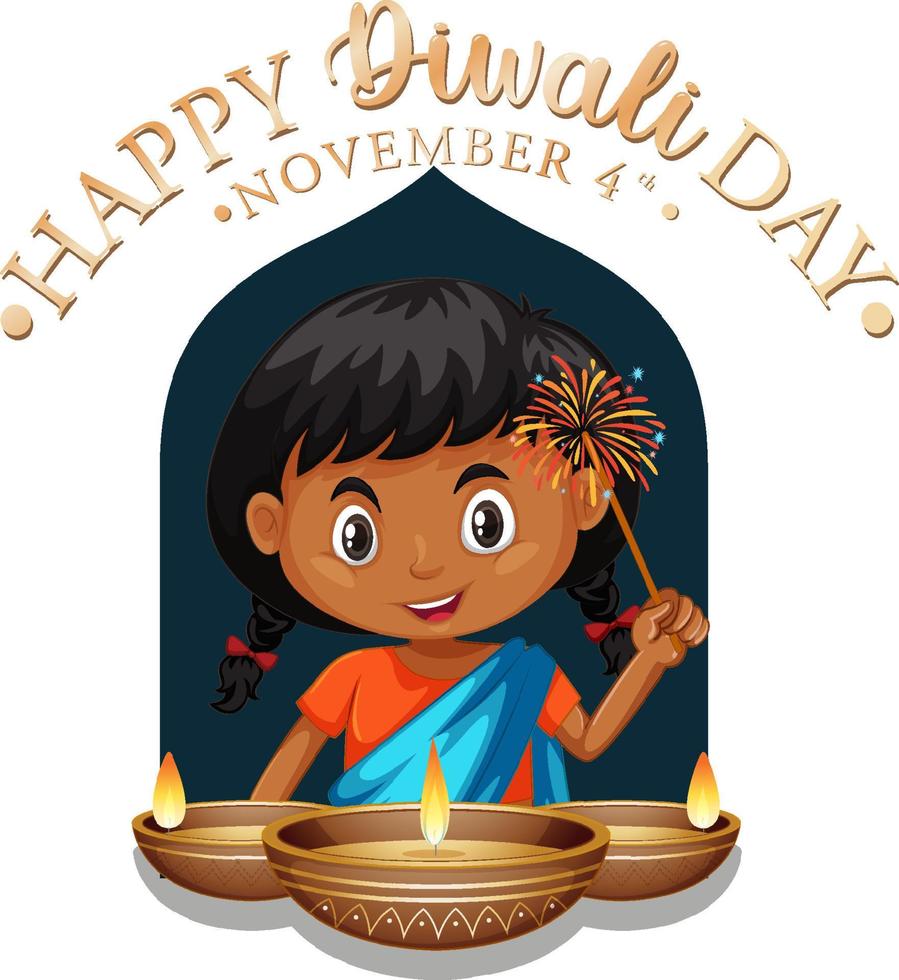 Happy Diwali Day Logo Design vector