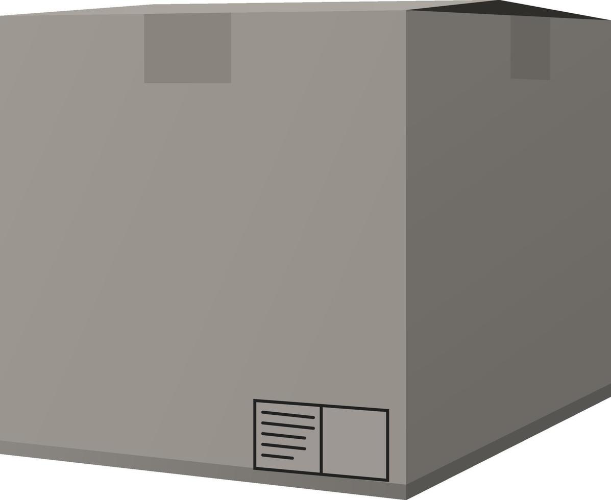 caja de cartón 3d aislada vector