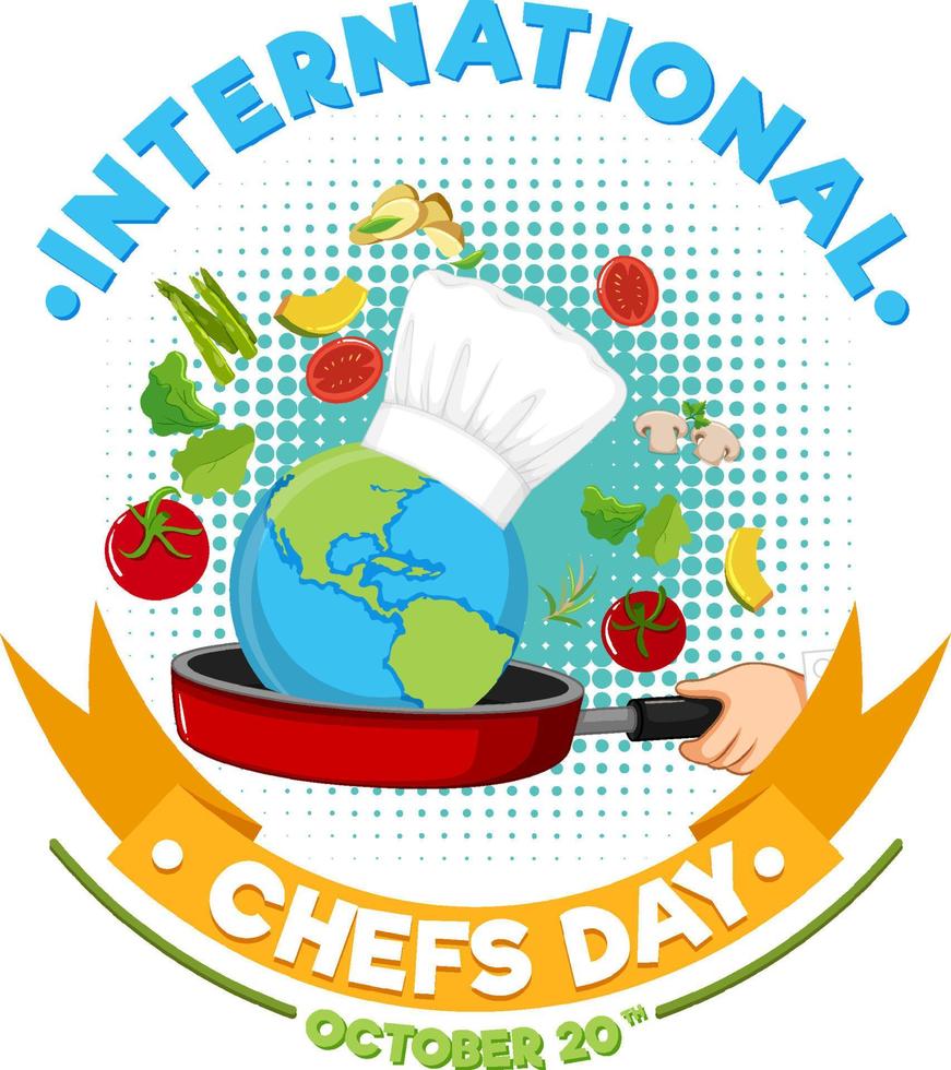 diseño del cartel del día internacional del chef vector