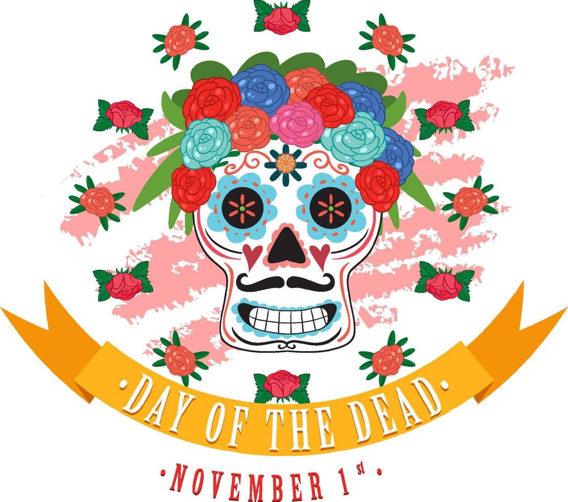 pancarta del día de los muertos vector