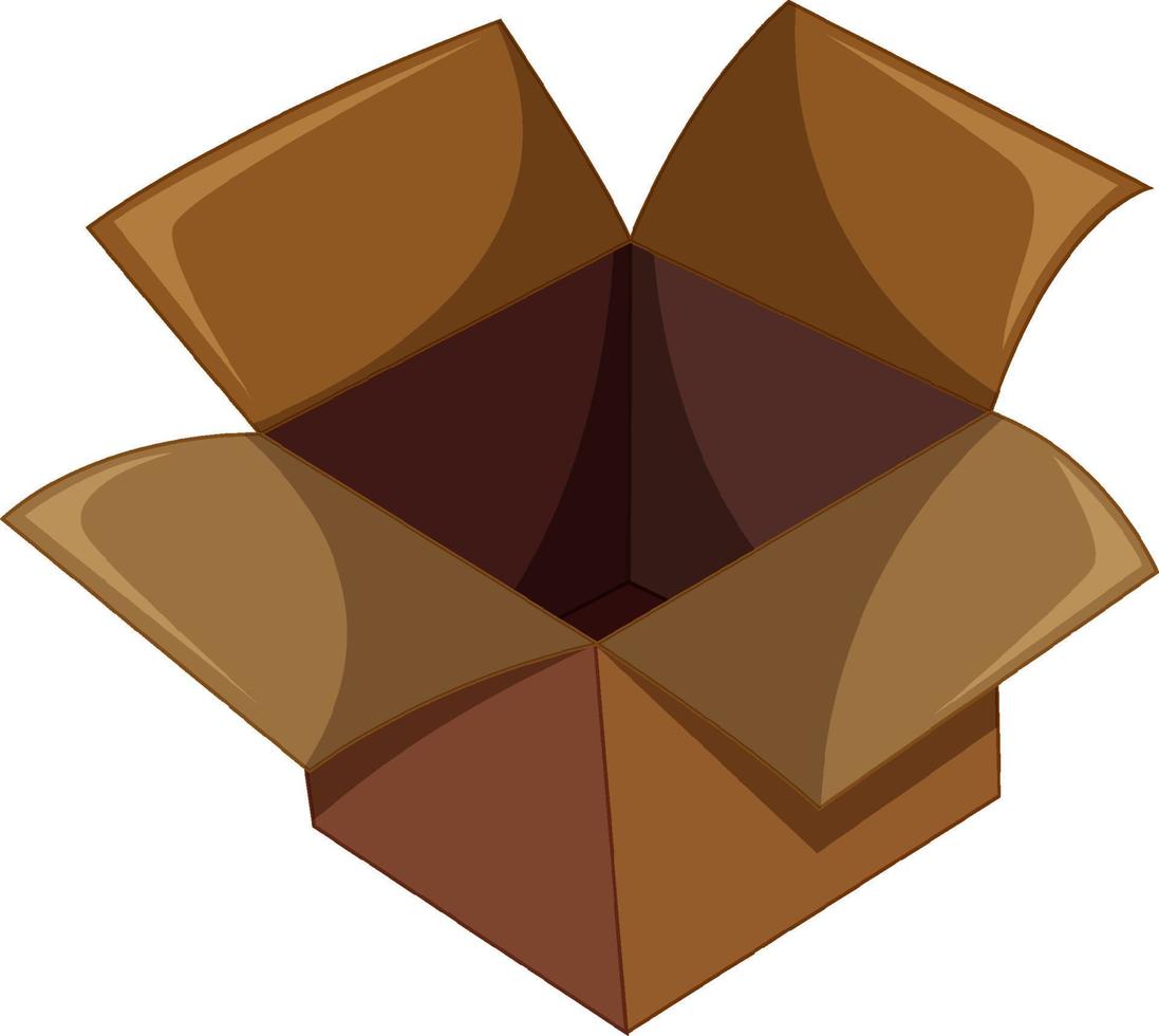 A corrugated box on white background vector