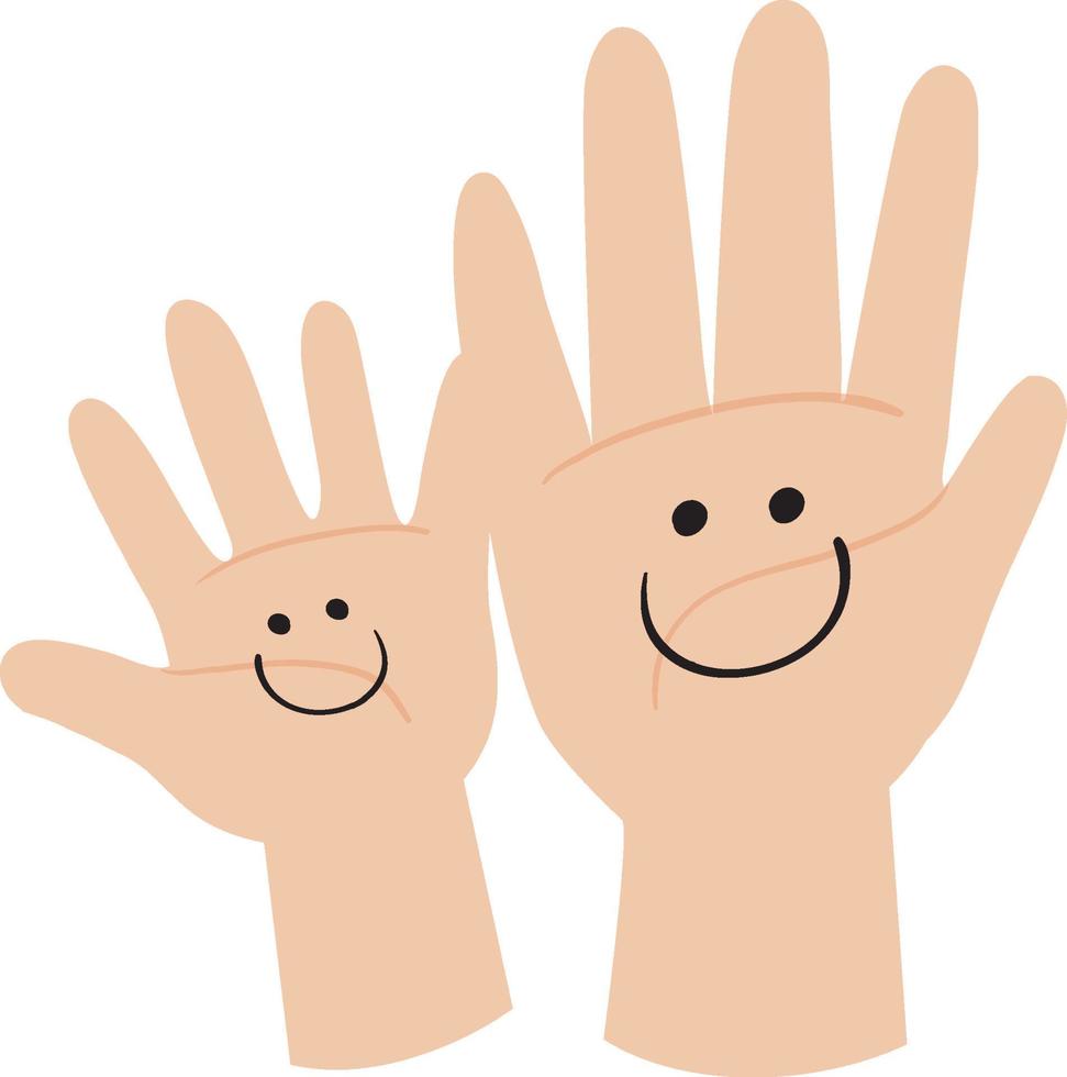 Raising human hands isolated vector