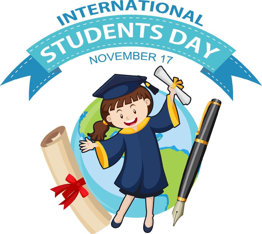 International Students Day Banner Design vector
