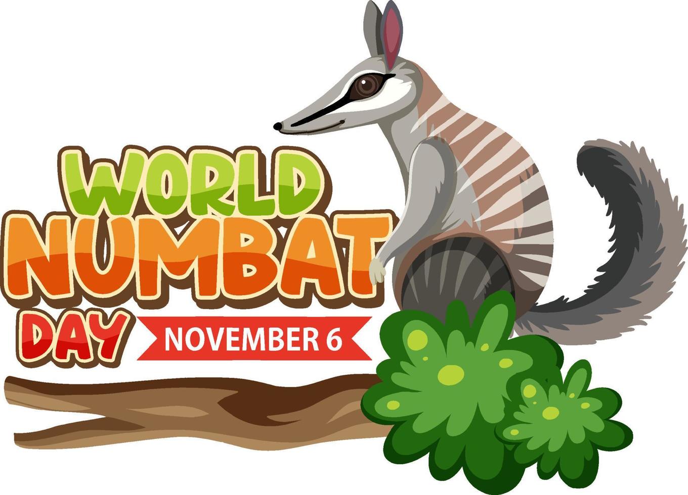 World Numbat Day Banner Logo vector