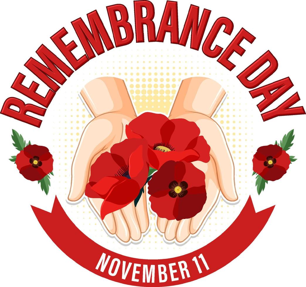 Remembrance Day Logo Design vector