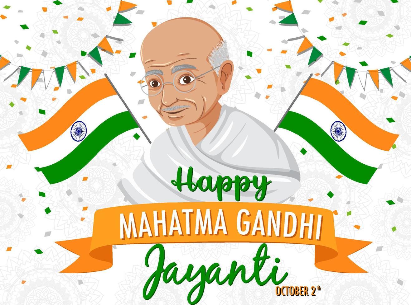 cartel del día de mahatma gandhi jayanti vector