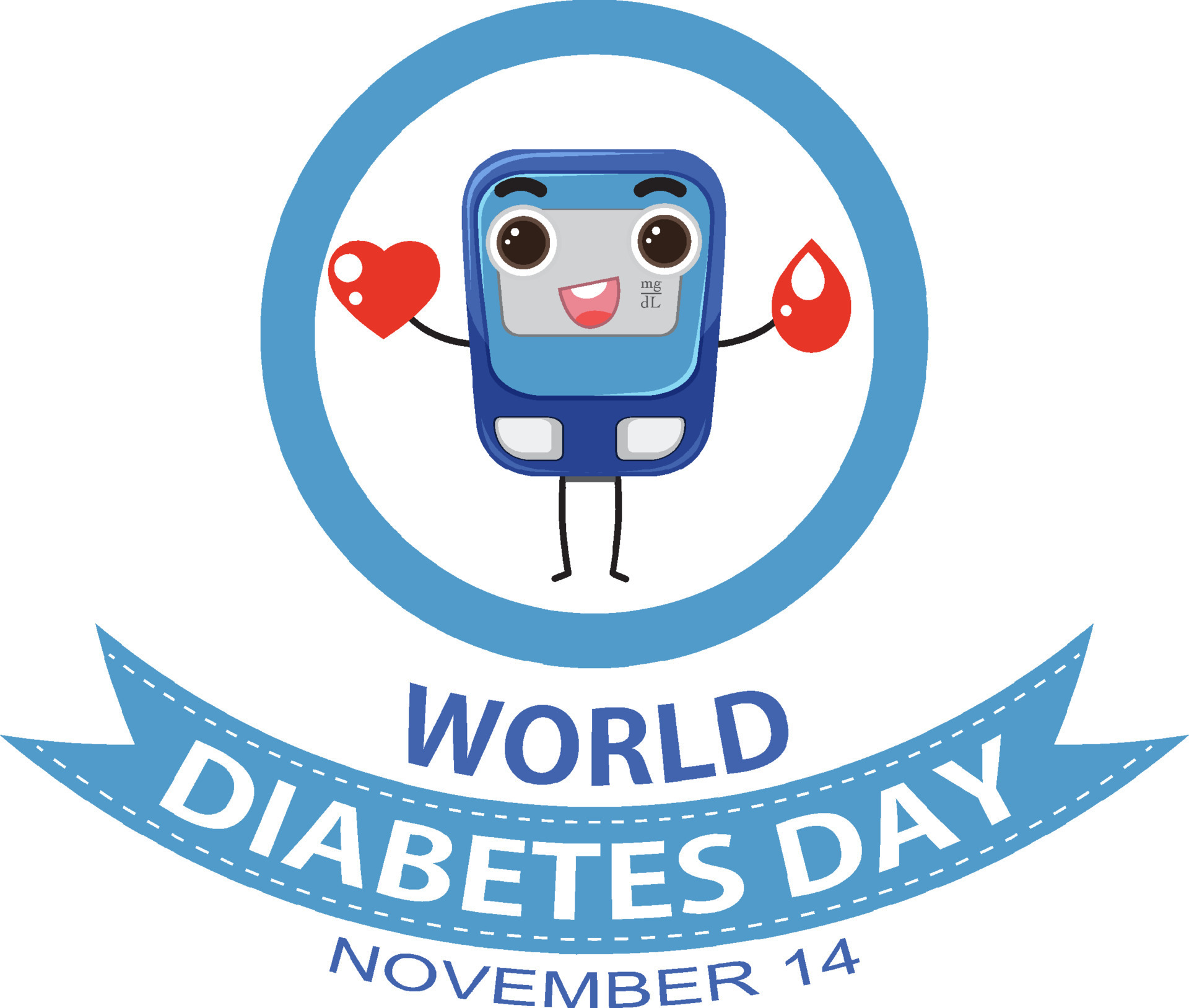 World Diabetes Day Font Logo Design 11668210 Vector Art at Vecteezy