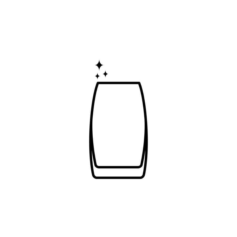 enfriador de ambiente brillante o icono de vaso de cerveza sobre fondo blanco. simple, línea, silueta y estilo limpio. en blanco y negro. adecuado para símbolo, signo, icono o logotipo vector