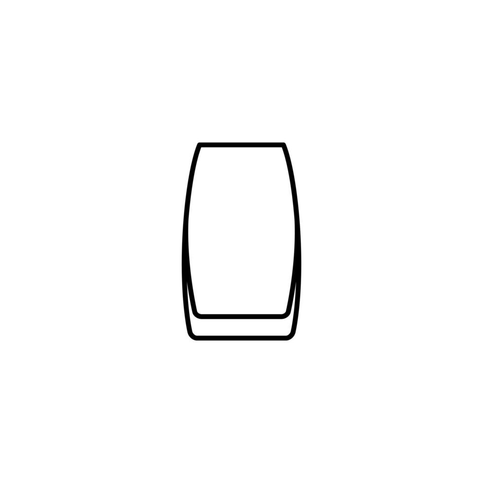 enfriador de ambiente vacío o icono de vaso de cerveza sobre fondo blanco. simple, línea, silueta y estilo limpio. en blanco y negro. adecuado para símbolo, signo, icono o logotipo vector